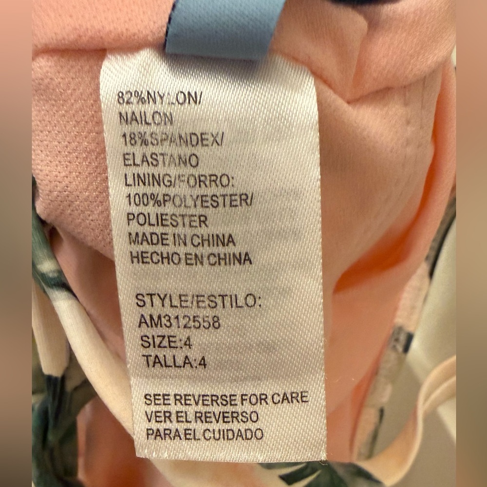 ANTONIO MELANI for Dillards Pink & Green Tropical One-Piece Swimsuit Tie-Back - Picture 9 of 9